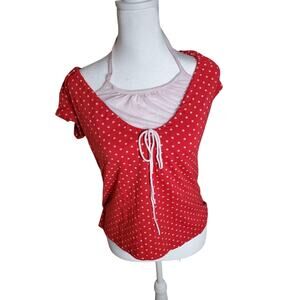 Cesam Red Blouse Womans Top Size XL